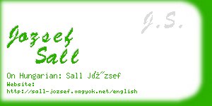 jozsef sall business card